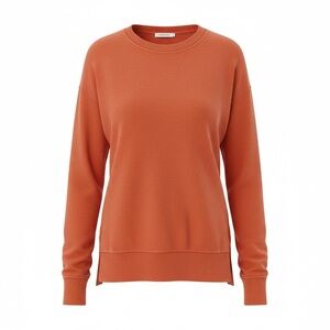 Athleta Cozy Luxe Sweatshirt Size Medium Tall Coral *flaw see pictures